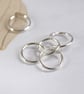 Silver Sleeper Hoop Earrings 11 mm Overlap Hoops - Image 8