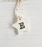 Star shaped Initial decoration, clay, handmade - Image 1