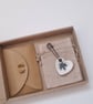 Teal Maple Leaf 2 in 1 Worry Stone Brooch  - Image 2