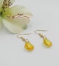 Pretty sunshine yellow crystal earrings   - Image 3