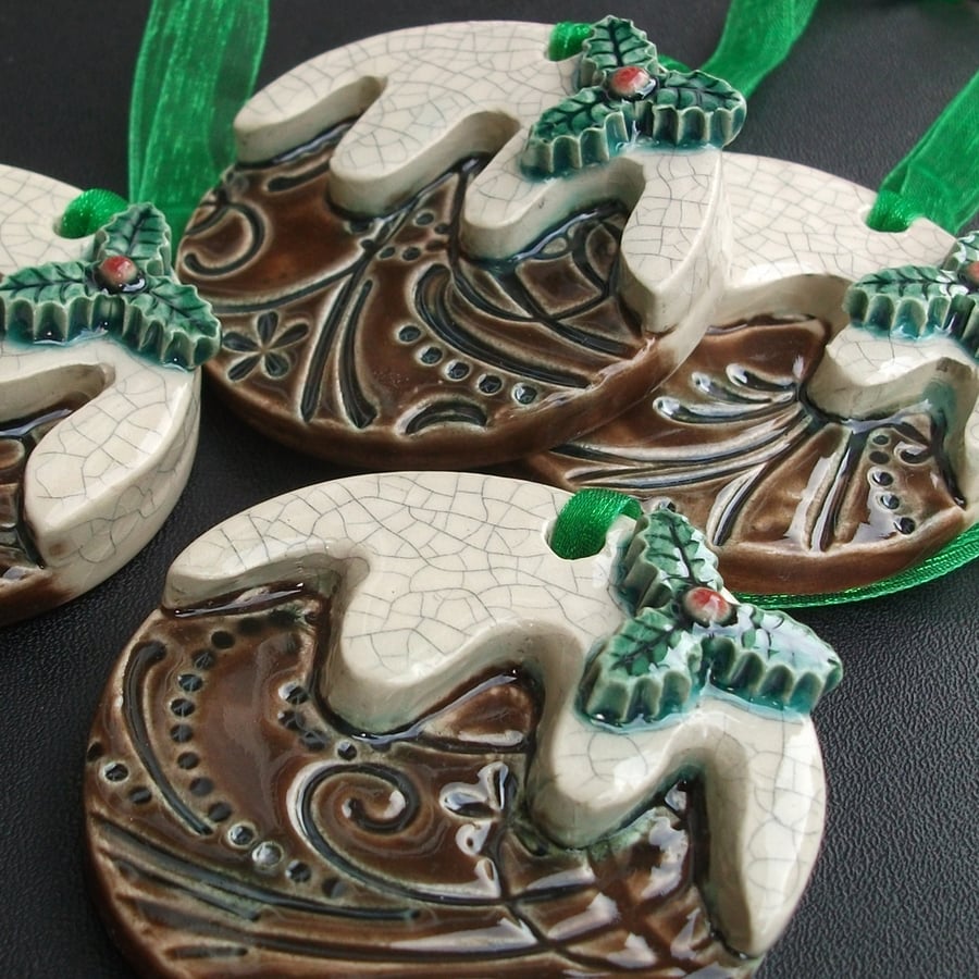 Ceramic Christmas pudding decoration