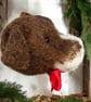 Needle felted Dog head bauble, brindled staffie, christmas decoration, pet gift - Image 6