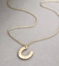 Handmade 9ct yellow, rose or white gold horse shoe pendant and chain - Image 5