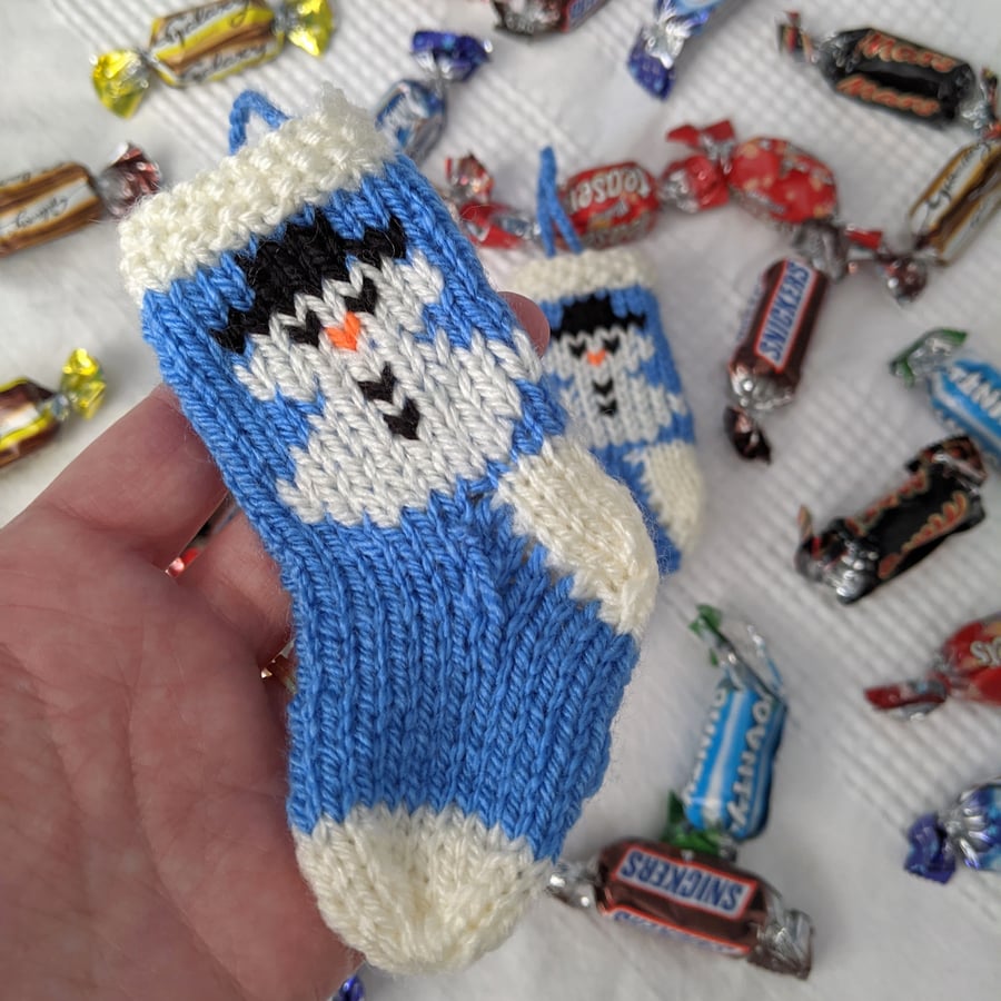 Mini snowman Christmas stocking