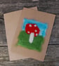 Birthday card Mushroom  -  Needle felt wool  - Toadstools - Image 3