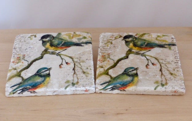 Marble 'Bird' Coasters
