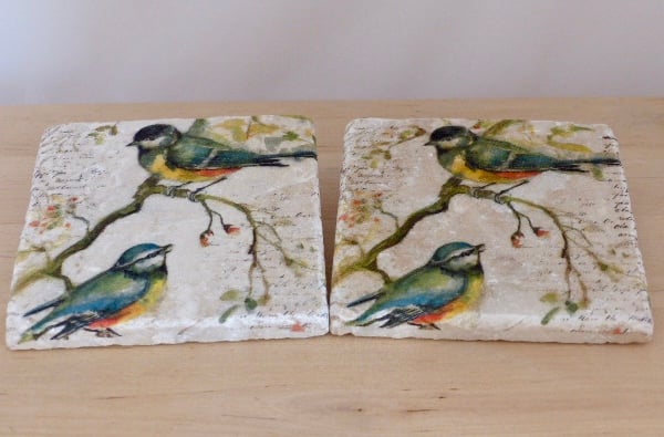 Marble 'Bird' Coasters