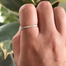 Silver faceted Ring - Sterling silver 925 - Minimalist Band Jewellery