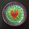 Tiny ceramic heart dish