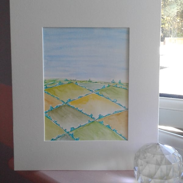 Fields - original watercolour