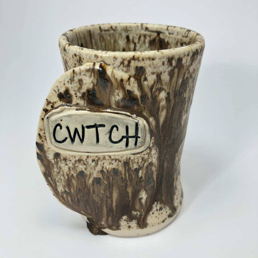 Cwtch Cuddle Cup Stoneware  Wheel Thrown 