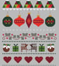 211 Cross Stitch Christmas Gingerbread houses Sampler - Scandinavian style - Image 1