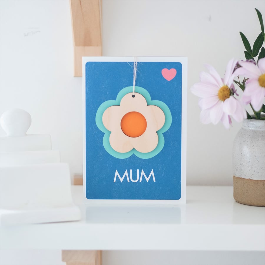 Mum Greetings Card - Handmade Luxury Card, Keepsake Card, Card for Mum, Mother's