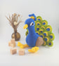 Crochet Peacock Plush Toy: Cuddly Stuffed Animal, Nursery Decor