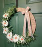 Handmade Summmer 17" Rustic Daisy Floral Door Wreath- Free UK P&P - Image 2