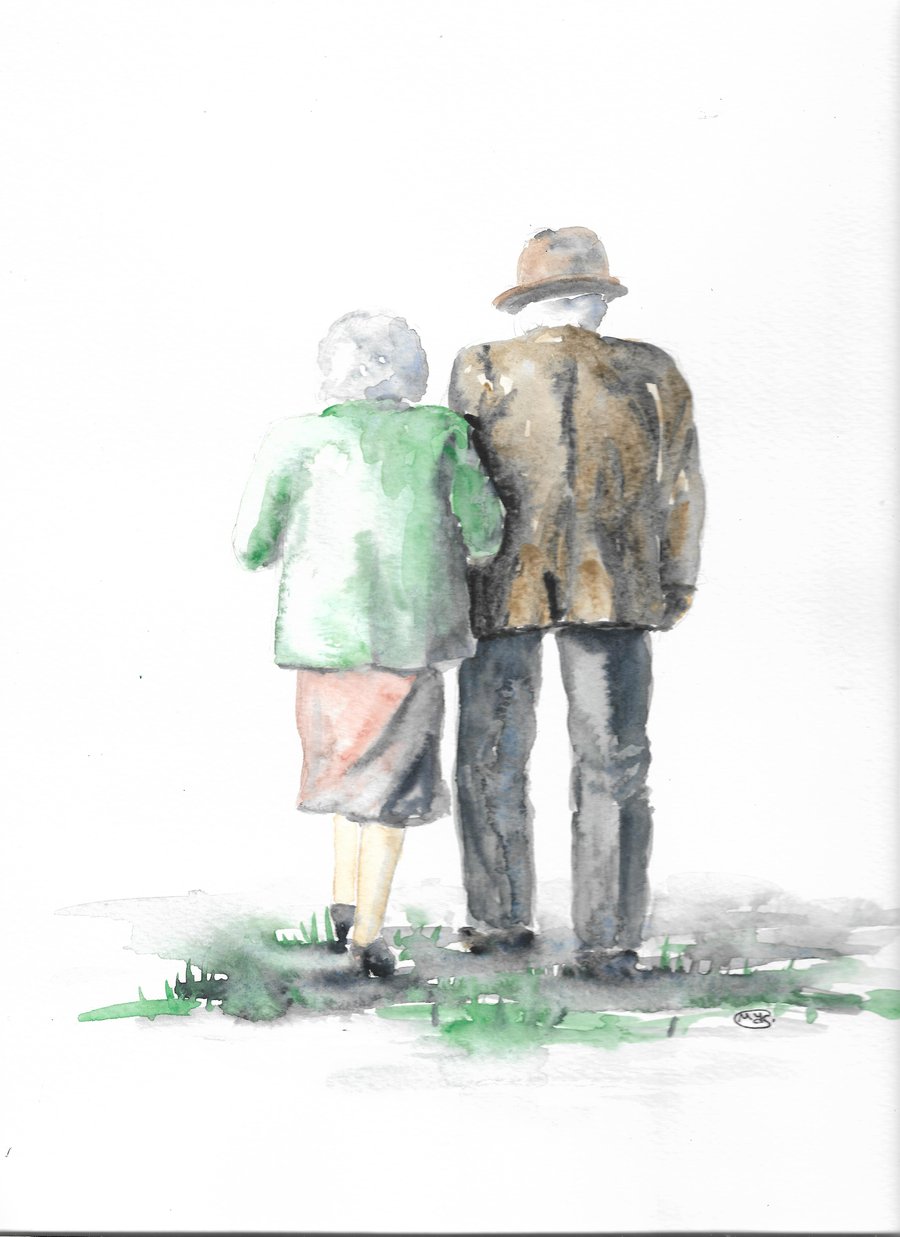 Just the Two of us. (So). Watercolour painting