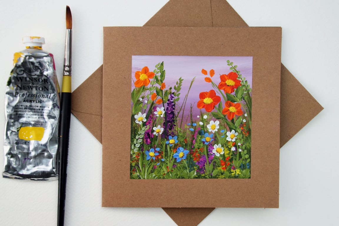 Original painting - Greetings Card "Countryside Flowers" (Ref no 97)
