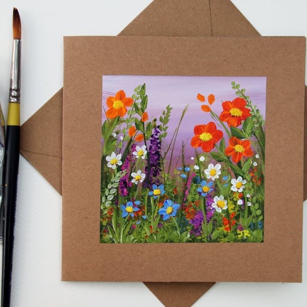 Original painting - Greetings Card "Countryside Flowers" (Ref no 97)