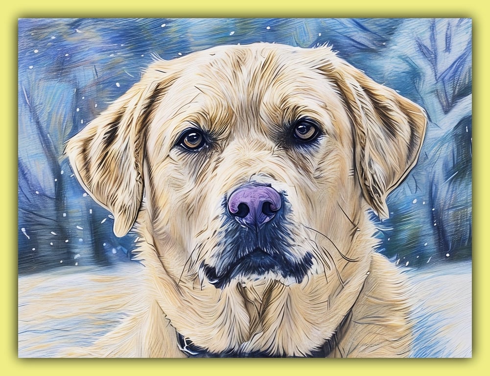  Archie The Labrador Greeting Card A5