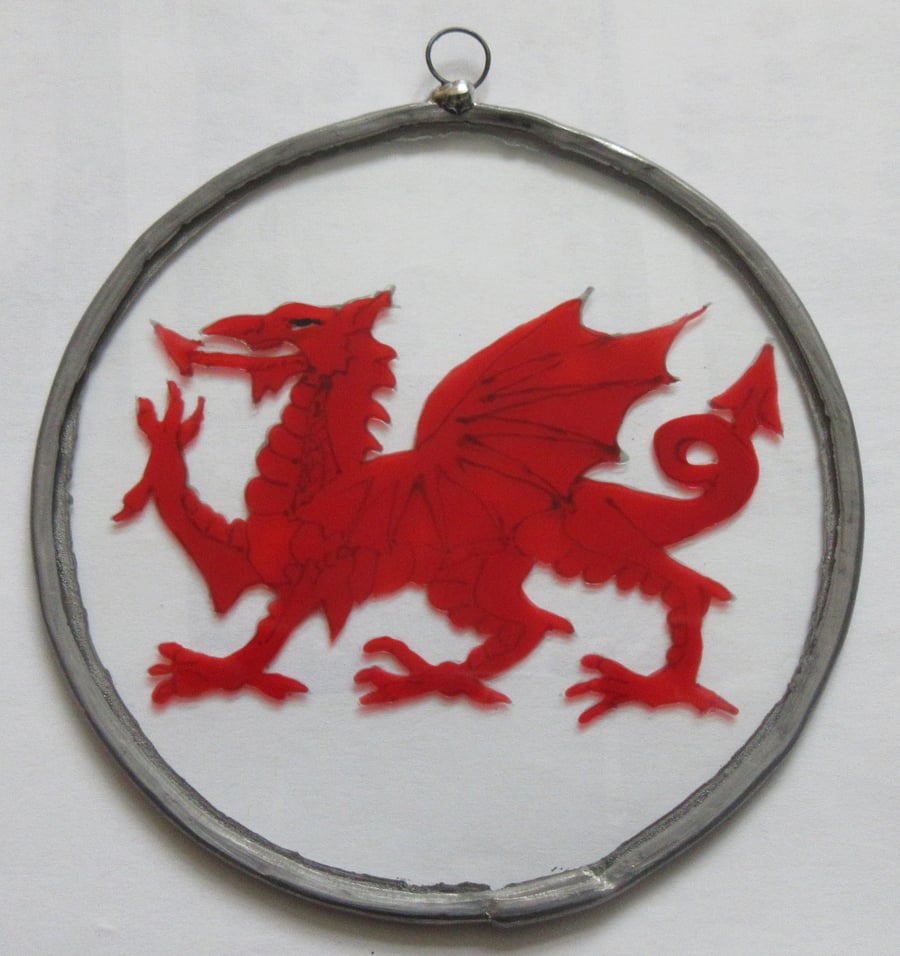 Suncatcher - Red Welsh Dragon - small 