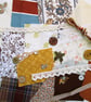 Mini neutrals and brown slow stitching or junk journal kit for a beginner
