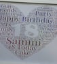 18th Birthday Typography Foiled Heart Print - Personalised A4 Framed Print - Image 3