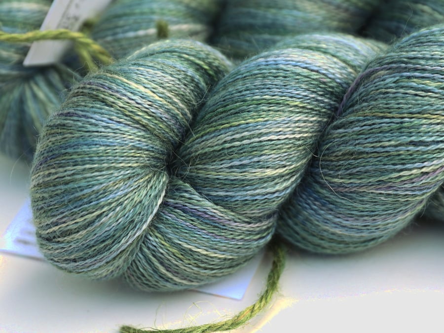 SALE: Sage - Silky Baby Alpaca laceweight yarn