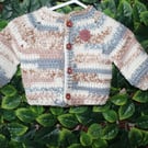 handmade crochet baby cardigan size  0 - 3 months