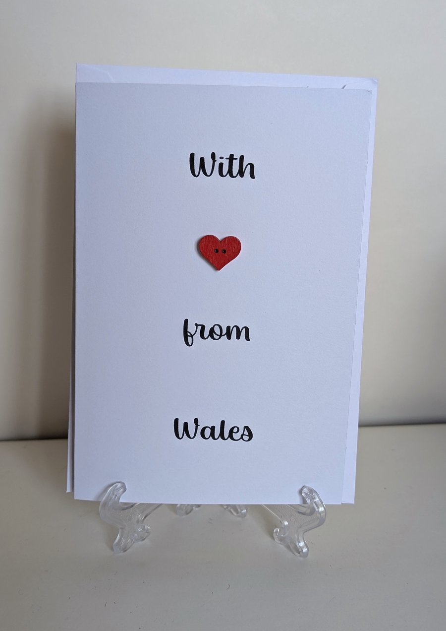 With love from Wales greeting card 