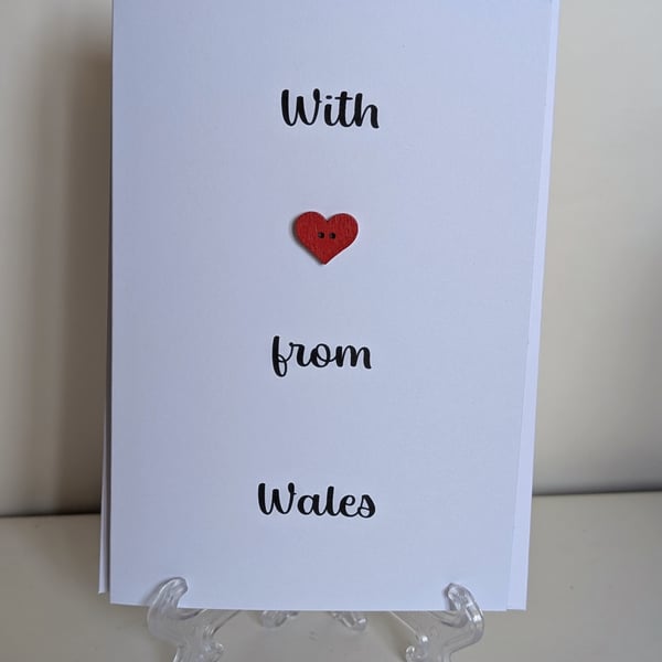 With love from Wales greeting card 