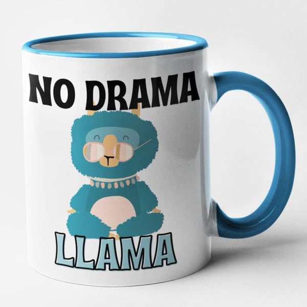 No Drama Llama Mug Funny Novelty Yoga Fitness Gift Joke Family Friend Birthday 