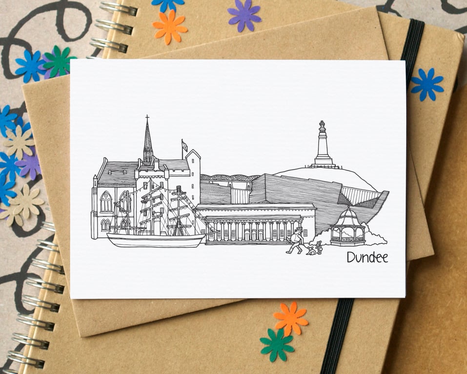 Dundee Skyline Greetings Card