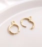 (EK71) 10 pcs, 12mm Light Gold Plated Earrings Hoop Findings 