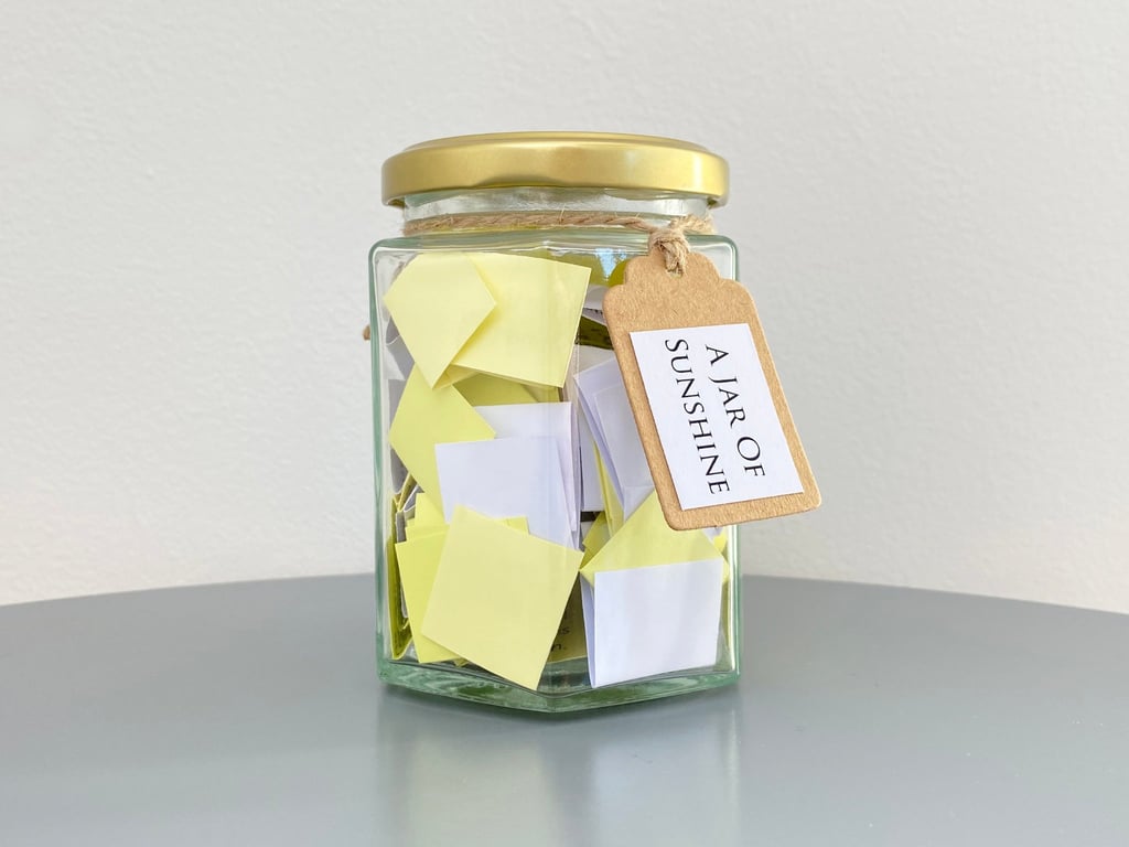 Jar of Sunshine, 50 Positive Uplifting Affirmation Quotes, Pick Me Up Gift