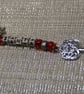 Santa's Magic Key, Christmas tree decoration, Silver-Grey beads - Image 1