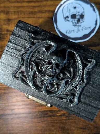 Gothic Skull Wooden Trinket - Jewellery Box