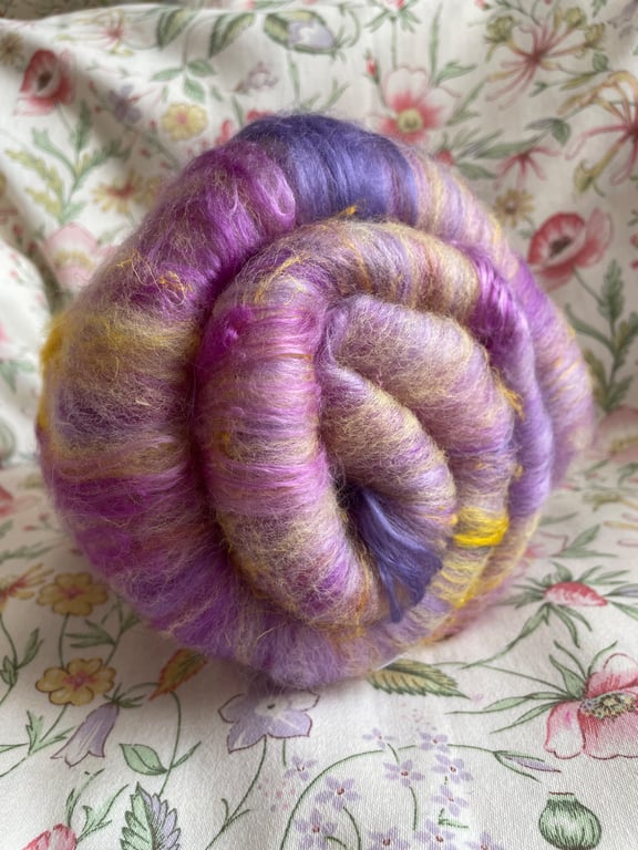 Wool Art Batt - "Crocus Pocus"