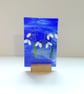 Fused Glass Snowdrop Panel, Spring Ornament with Ash Stand