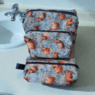 Handmade personalised highland cow makeup bag