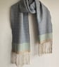 Tavira Handwoven Overshot Summer Scarf