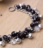  Gemstone Charm bracelet - Stars and jingle bells black bead charm bracelet - Image 4