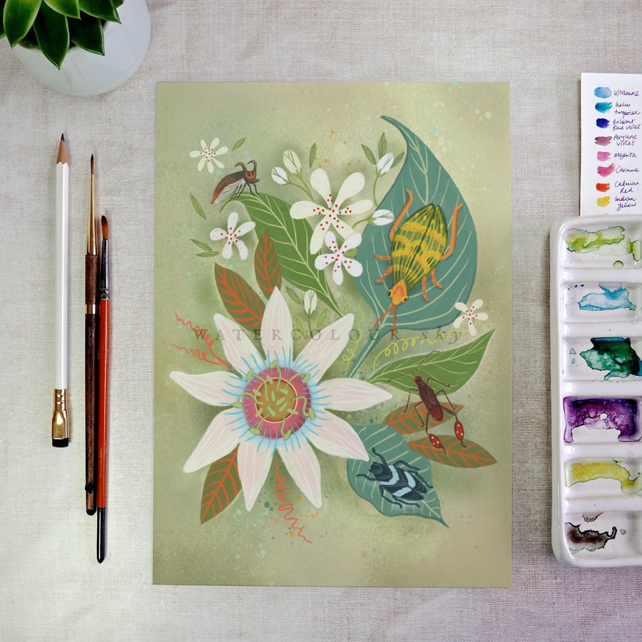 Image of Floral & Beetles Old Masters Art Print