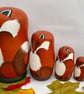 Fox set of 5 nesting dolls - Image 3