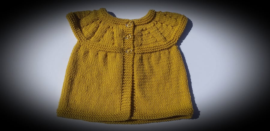 3 - 6 month Short Sleeved Baby Cardigan