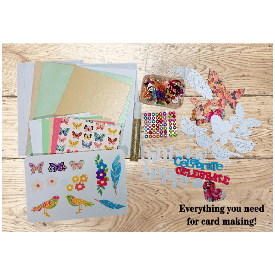 Make your own cards kit - Butterflies and Birds