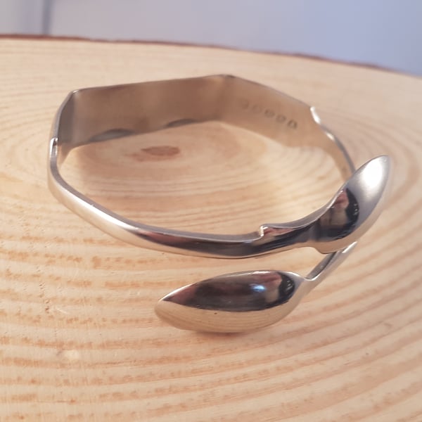 Silver Plated Upcycled Sugar Tong Bangle SPBA05... Folksy