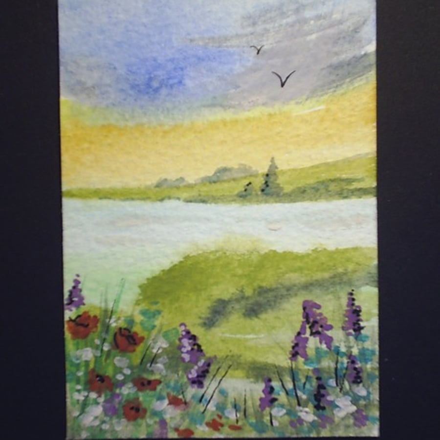 Spring flowers aceo original by Gweddusart