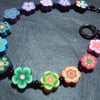Flower Power Collection Rainbow Garland Kitsch Polymer Clay Bracelet