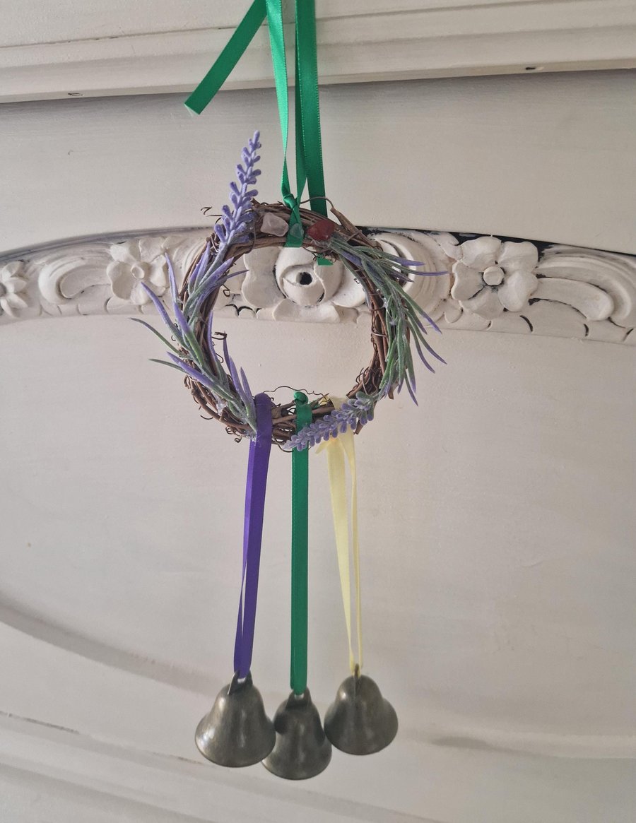 Beltaine Witch Bells: Aventurine, Carnelian & Rose Quartz - Home Protection