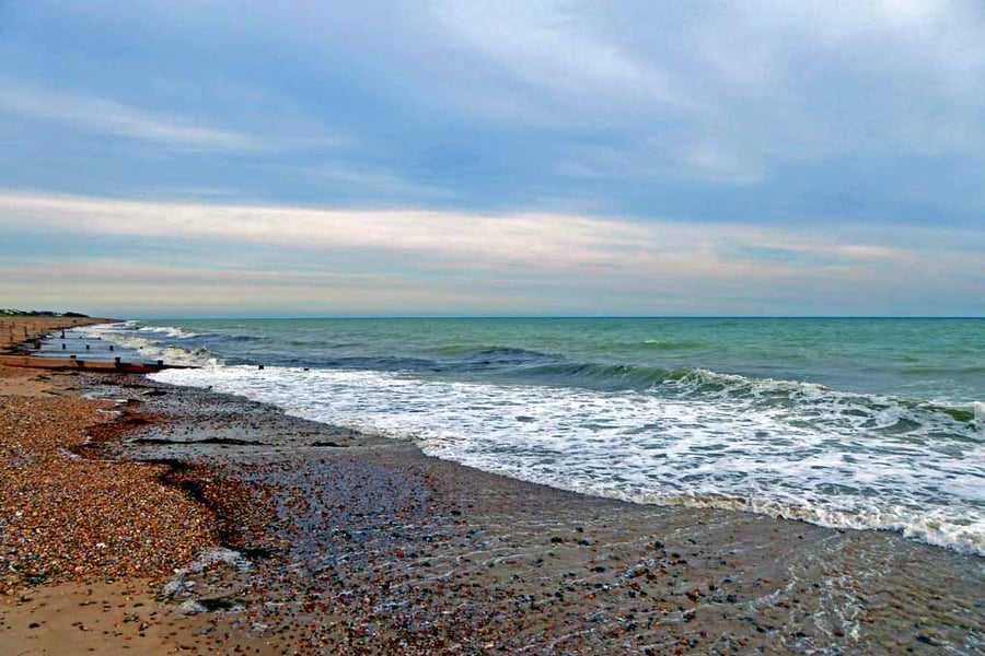 Angmering on Sea Beach Sussex England Photograph Print